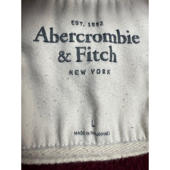 Abercrombie & Fitch Womens‎ Sweatshirt Pullover Burgundy Size Large - Picture 4 of 7